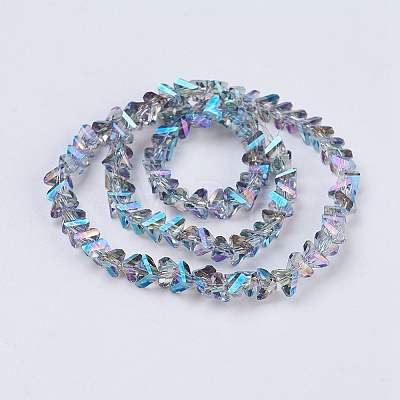 Electroplate Glass Beads Strands EGLA-J145-6mm-FR03-1
