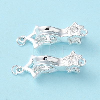 925 Sterling Silver Fold Over Clasps STER-D005-10S-1