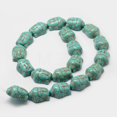 Synthetic Howlite Bead Strands X-G-P228-14A-15x20mm-1