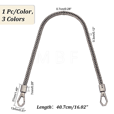   3Pcs 3 Colors Purse Chains FIND-PH0017-73-1