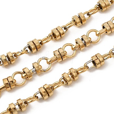 304 Stainless Steel Flat Round Link Chains CHS-K024-13G-1