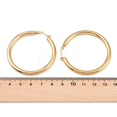 Ring 304 Stainless Steel Hoop Earrings LS-EJEW-L142-008-1