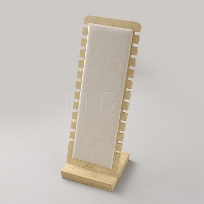 Bamboo Necklace Organizer Display Stands NDIS-WH0009-21A-1
