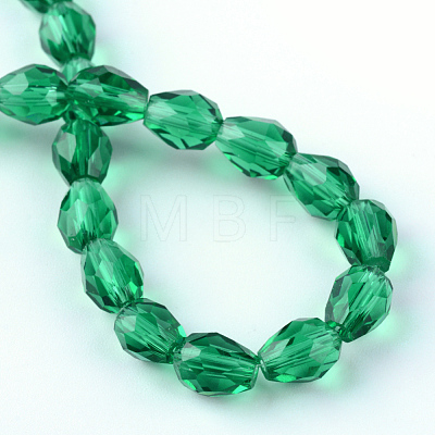 Transparent Glass Bead Strands GLAA-R024-6x8mm-10-1