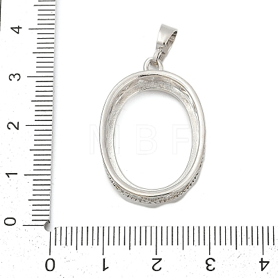 Brass Pendant Cabochon Settings KK-S521-08P-1