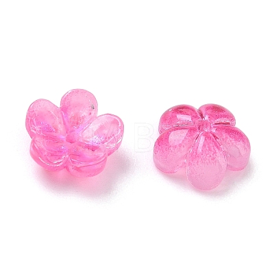Dyed & Heated Glass Bead Caps GLAA-C042-01G-1