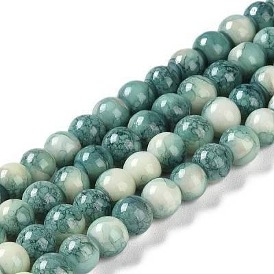 Baking Paint Glass Bead Strands GLAA-H031-01A-07-1