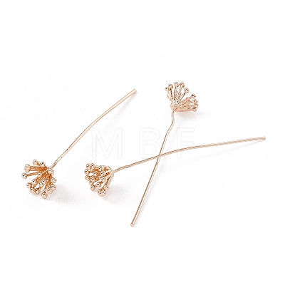Brass Flower Head Pins LS-KK-G413-03KCG-1