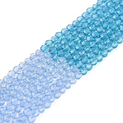 Transparent Glass Beads Strands GLAA-N074-01A-10-1