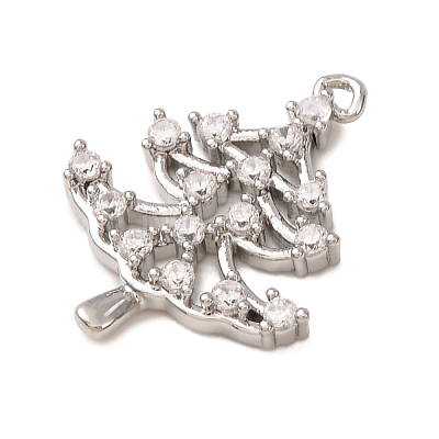 Brass Rhinestone Pendants RB-CBAFDDC-05P-1