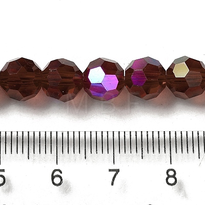 Electroplate Transparent Glass Beads Strands EGLA-A035-T8mm-L02-1