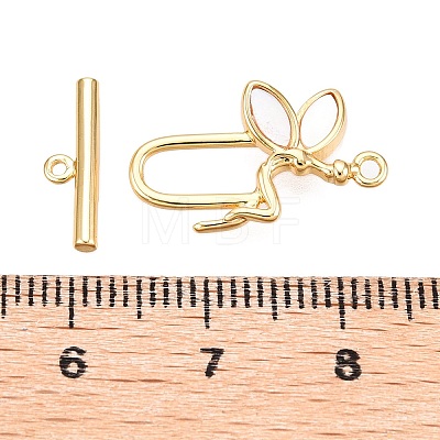 Brass Toggle Clasps KK-N254-157G-1