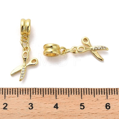 Rack Plating Brass Micro Pave Cubic Zirconia Charms KK-S398-03A-1