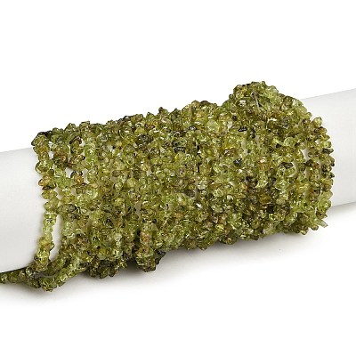 Natural Peridot Beads Strands G-P332-48-02-1