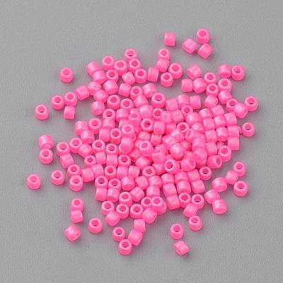 Baking Paint Cylinder Seed Beads SEED-R041-17-1
