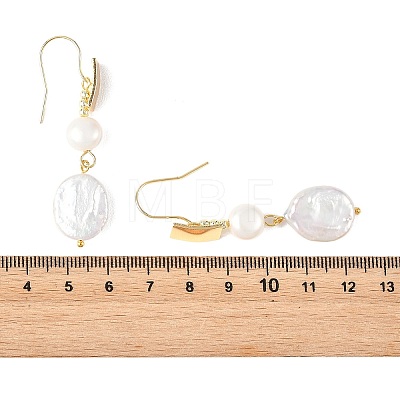 Natural Pearl Dangle & Drop Earrings EJEW-JE07425-1