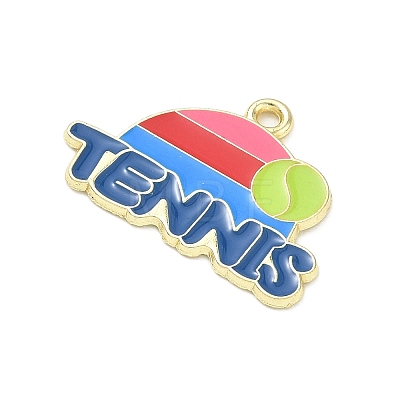 Tennis Alloy Enamel Pendants AL-CBA292F-02D-G-1