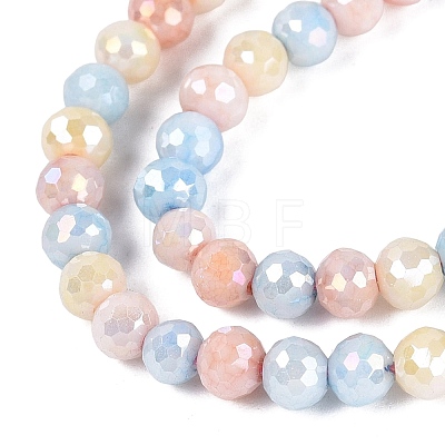 Anti-Tarnish Electroplate Glass Beads Strands LS-EGLA-N027-02A-06-1