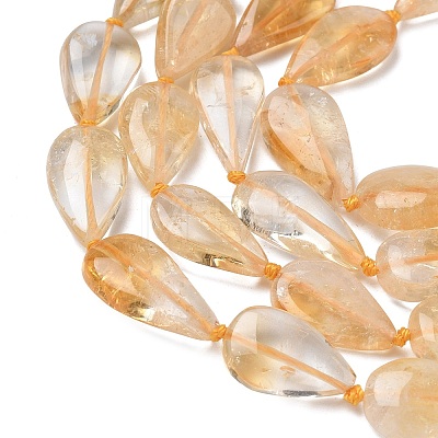 Heated Natural Citrine Beads Strands G-L650-H01-02-1