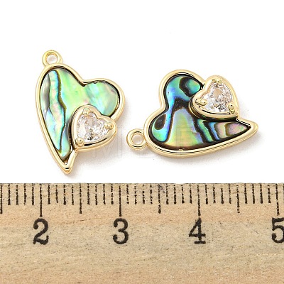 Natural Paua Shell Pendants KK-L211-010G-01-1