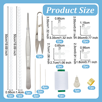 Olycraft 2 Sets Polyoxymethylene(POM) Toy Skeleton Joint DIY-OC0012-27-1