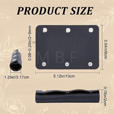 PU Leather Luggage Handle Wrap Covers FIND-WH0013-43B-1