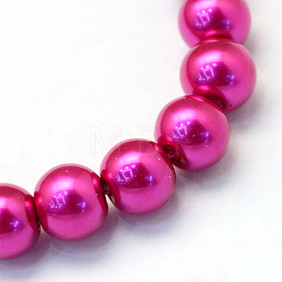 Baking Painted Pearlized Glass Pearl Round Bead Strands X-HY-Q003-6mm-17-1