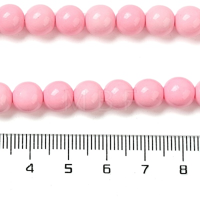 Synthetic Ocean White Jade Beads Strands G-S254-4mm-B01-1