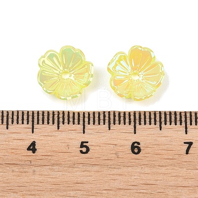 UV Plating Opaque Acrylic Bead Cap OACR-K001-41B-1