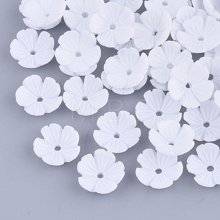 Opaque Resin Bead Caps X-RESI-T040-031C-1