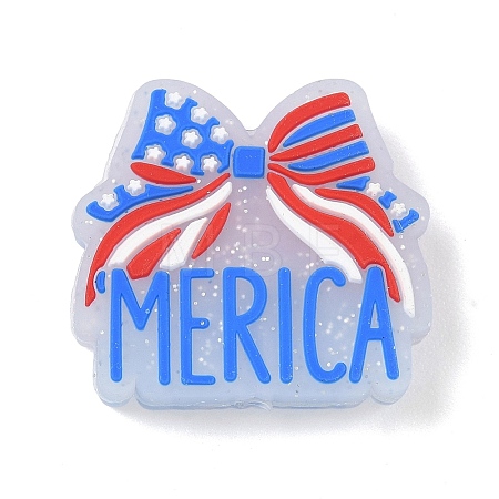 Independence Day Silicone Beads SIL-E013-01A-1