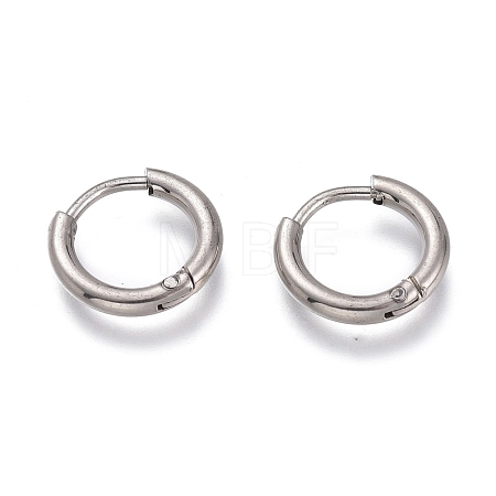 Tarnish Resistant 201 Stainless Steel Huggie Hoop Earrings EJEW-O095-05-19-1