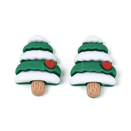 Christmas Opaque Resin Cabochons RESI-ZX017-77-1