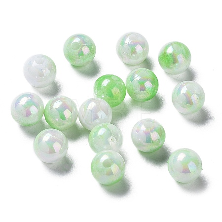Two Tone Opaque Acrylic Beads SACR-P024-01A-W03-1