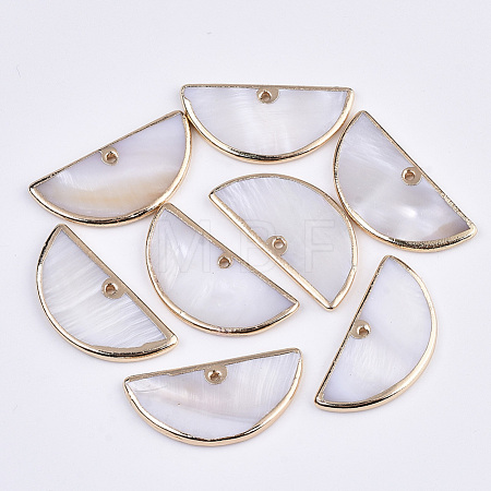 Natural Freshwater Shell Pendants X-SSHEL-R045-12-1