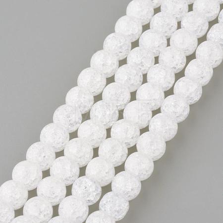 Synthetic Crackle Quartz Beads Strands GLAA-S134-8mm-05-1