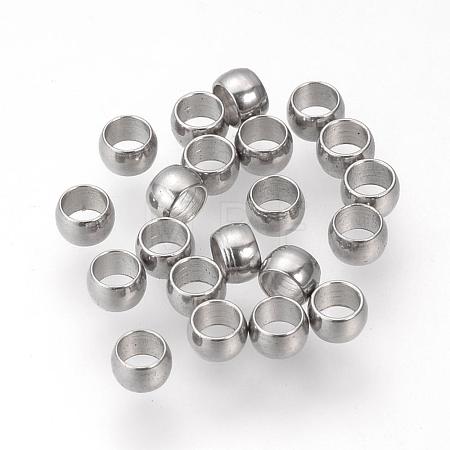 Tarnish Resistant 304 Stainless Steel Spacer Beads X-STAS-R065-81-1
