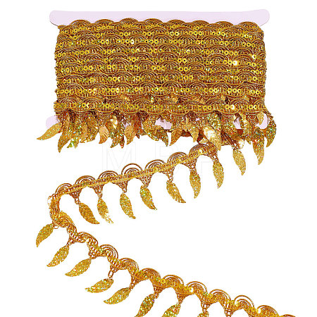 Polyester Metallic Thread Lace Tassel Ribbons OCOR-WH0108-42D-1