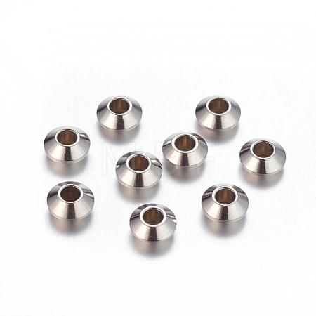 Tarnish Resistant 201 Stainless Steel Bicone Spacer Beads STAS-Q174-01-1