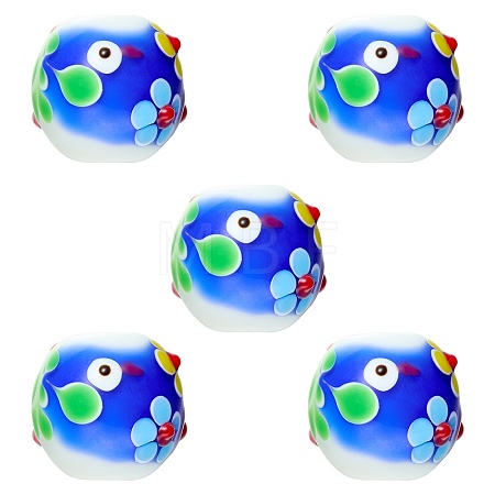 5Pcs Handmade Lampwork Beads LAMP-SZ0001-48A-1