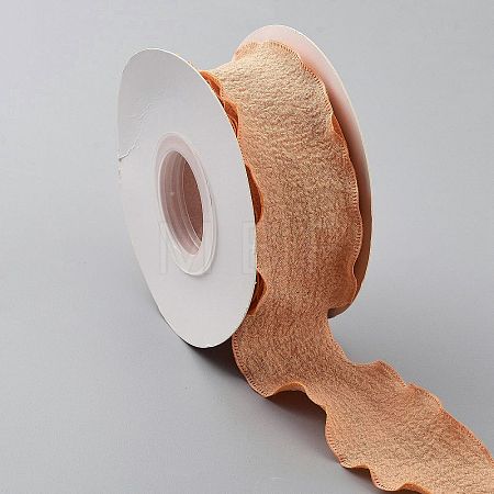 10 Yards Polyester Ruffled Ribbons OCOR-TAC0034-06F-1