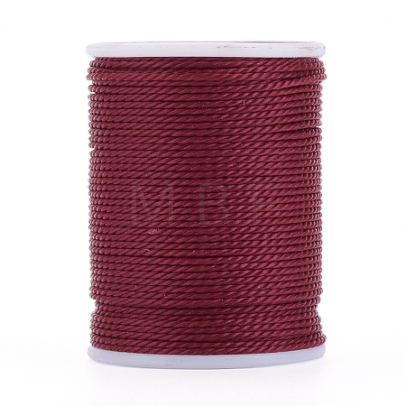 Round Waxed Polyester Cord X-YC-G006-01-1.0mm-09-1