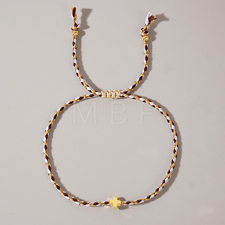 Mother's Day Adjustable Brass Bead Braided Bead Bracelets YE2550-9-1