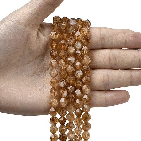 Heated Natural Citrine Beads Strands G-Z119-A37-02-1