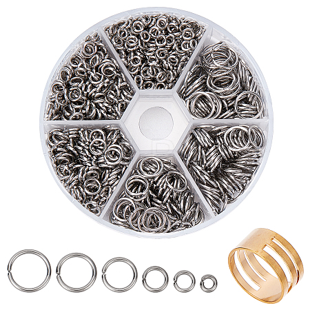 Stainless Steel Open Small Jump Rings STAS-PH0004-01-M-1