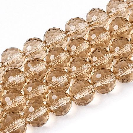 Transparent Glass Bead Strands GLAA-R095-10mm-40-1
