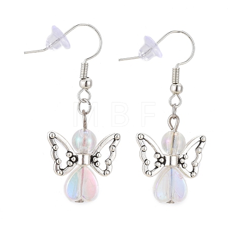 Angel Dangle Earrings X-EJEW-JE04338-01-1