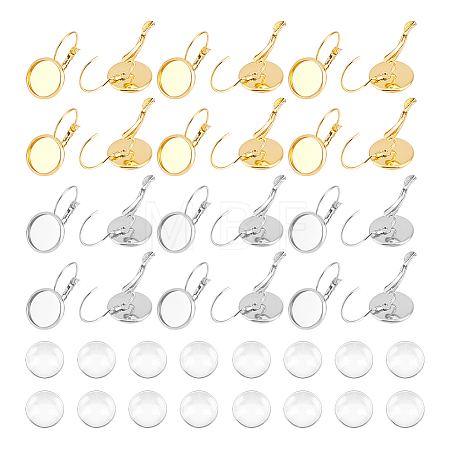 DIY Blank Dome Earring Making Kit STAS-UN0047-79-1