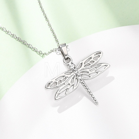 304 Stainless Steel Pendant Cable Chain Necklaces for Men Women NJEW-K308-03B-P-1