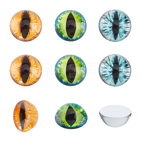 Glass Cat Eye Decorative Eye Piece DIY-WH0671-559B-1